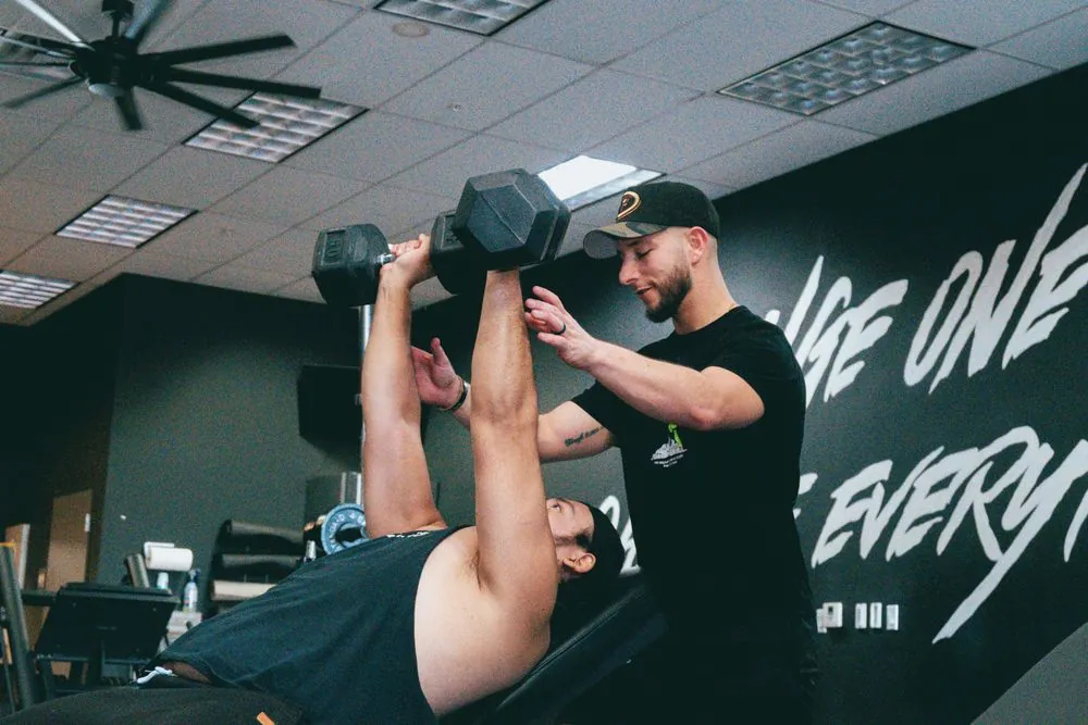 A guided training session in a gym